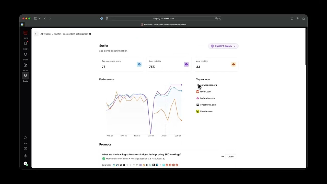 AI Tracker with Perplexity, AI mode and AI overviews