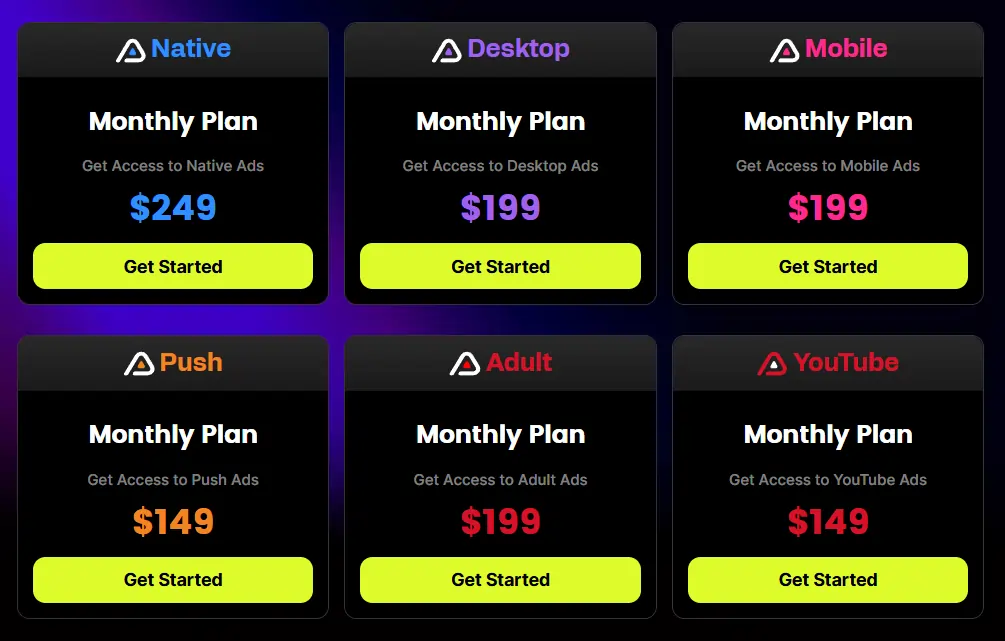 AdPlexity Pricing Plans