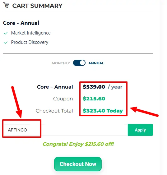 Apply Viral Launch Coupon Code on checkout Page
