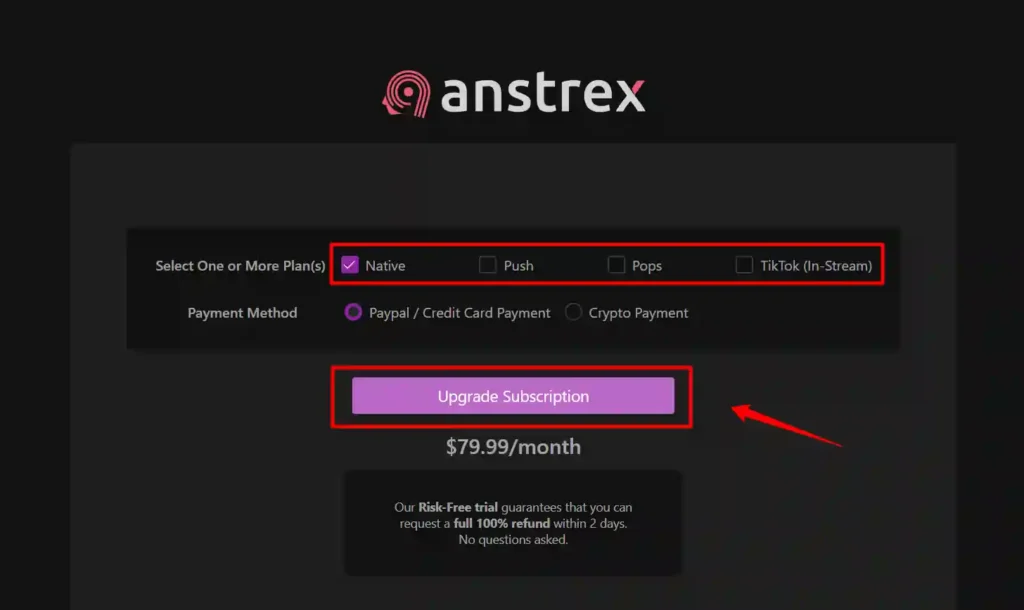 Choose Your Anstrex Plan