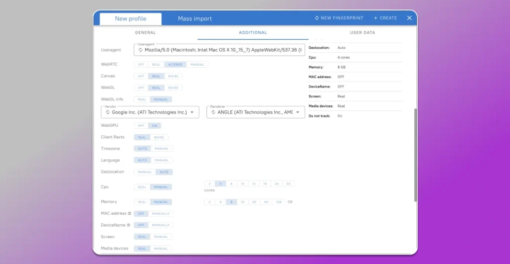 Dolphin Anty Browser Fingerprint Management