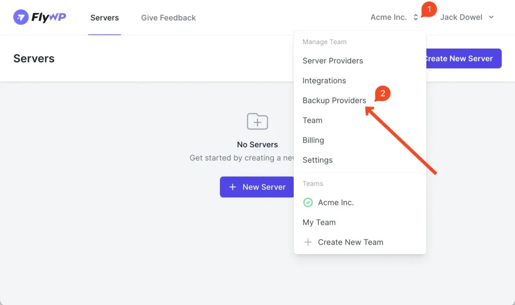 FlyWP Automated Backups