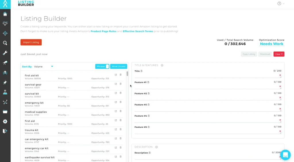 Listing Builder Feature by Viral Launch
