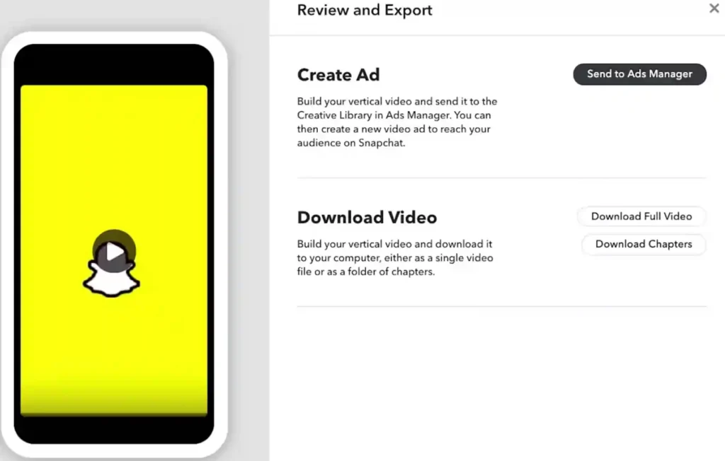 Snapchat For Business Full Screen Vertical Ads