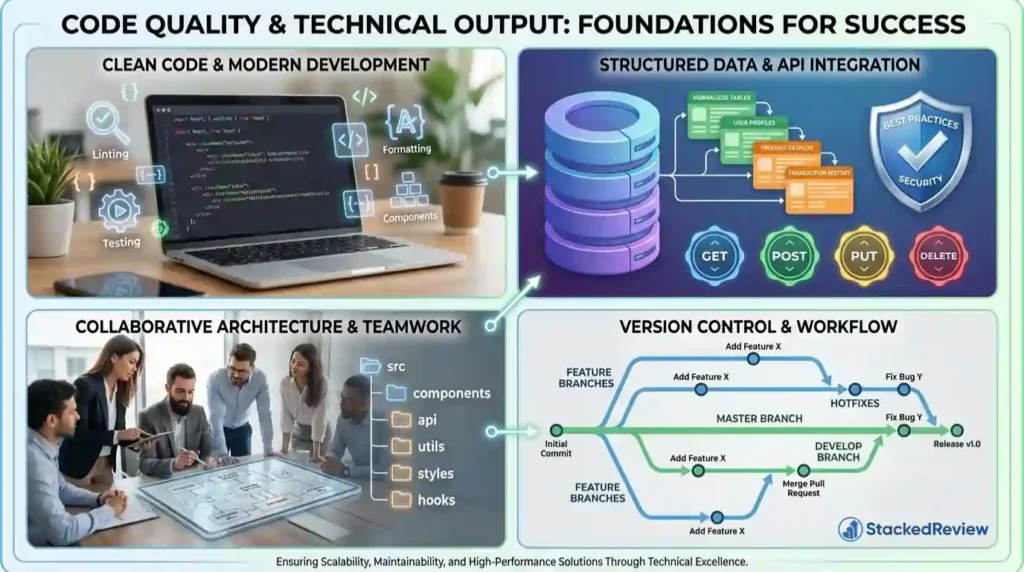 High-quality software code following industry best practices