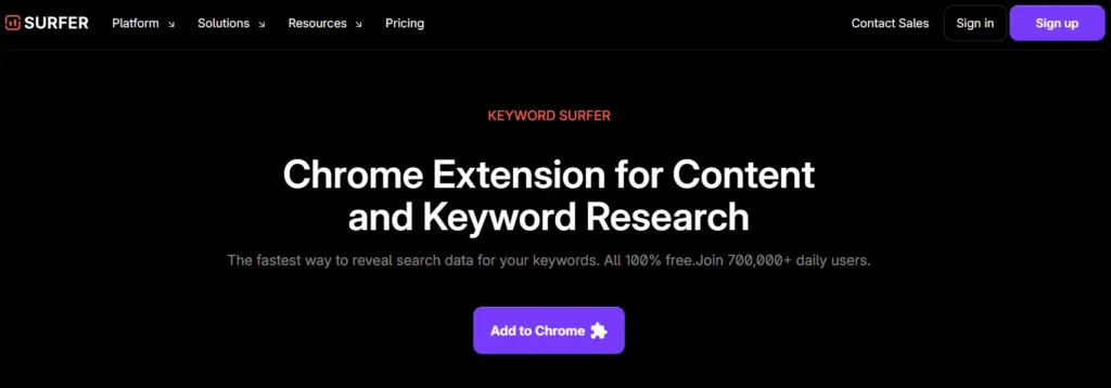 Surfer SEO Keyword Research Tool