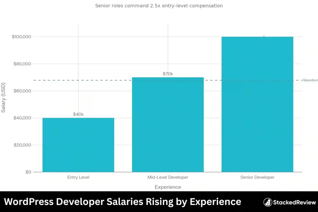 WordPress Developer Salaries Rising by Experience