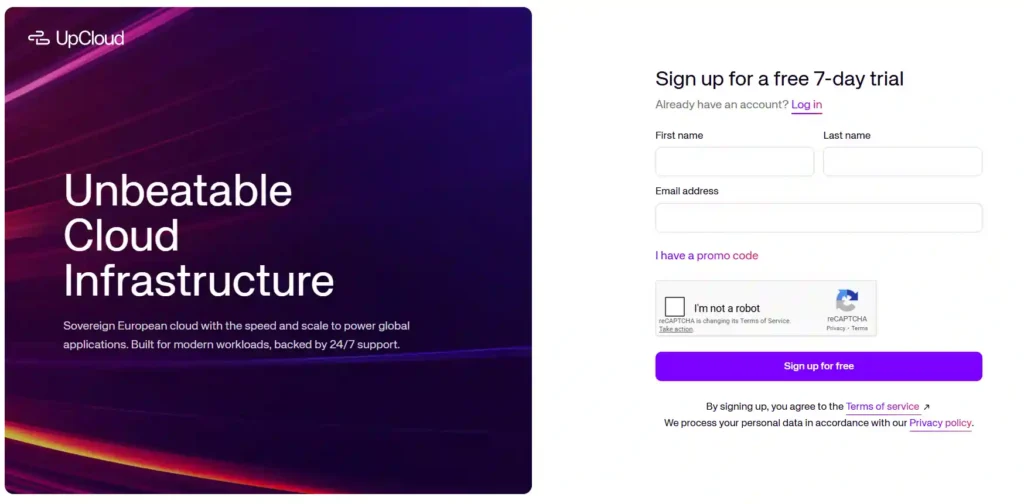 Create UpCloud Account