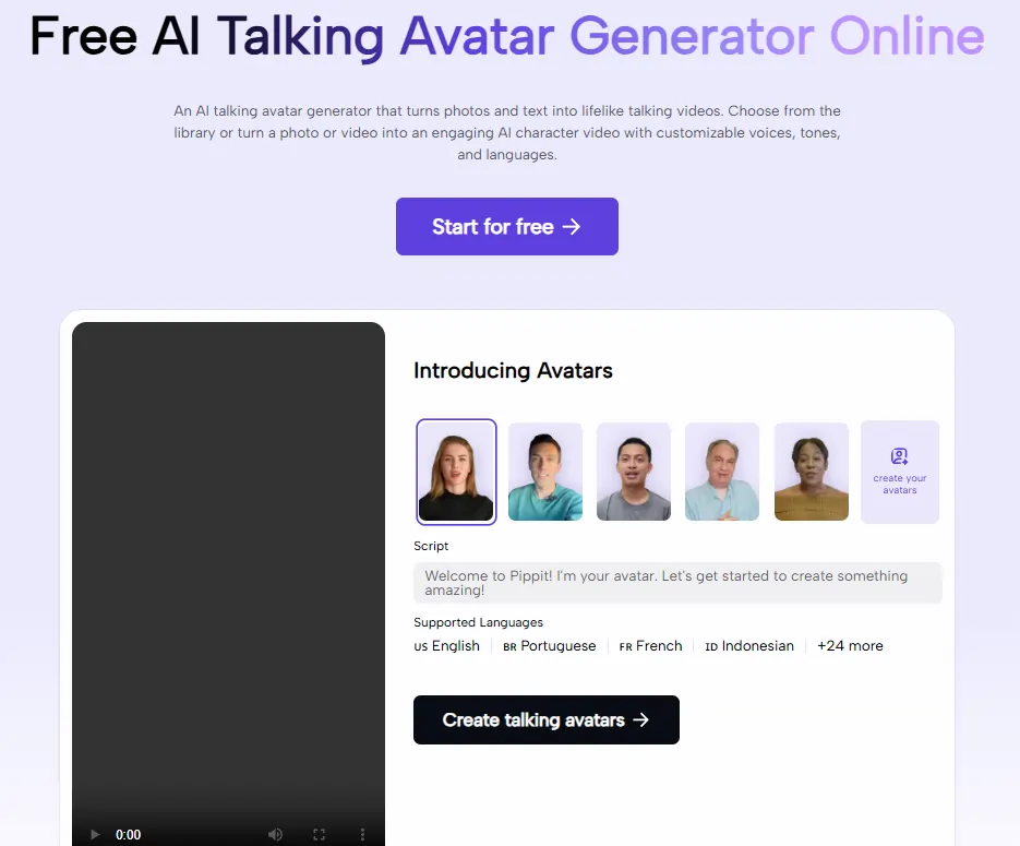 Pippit AI Avatars