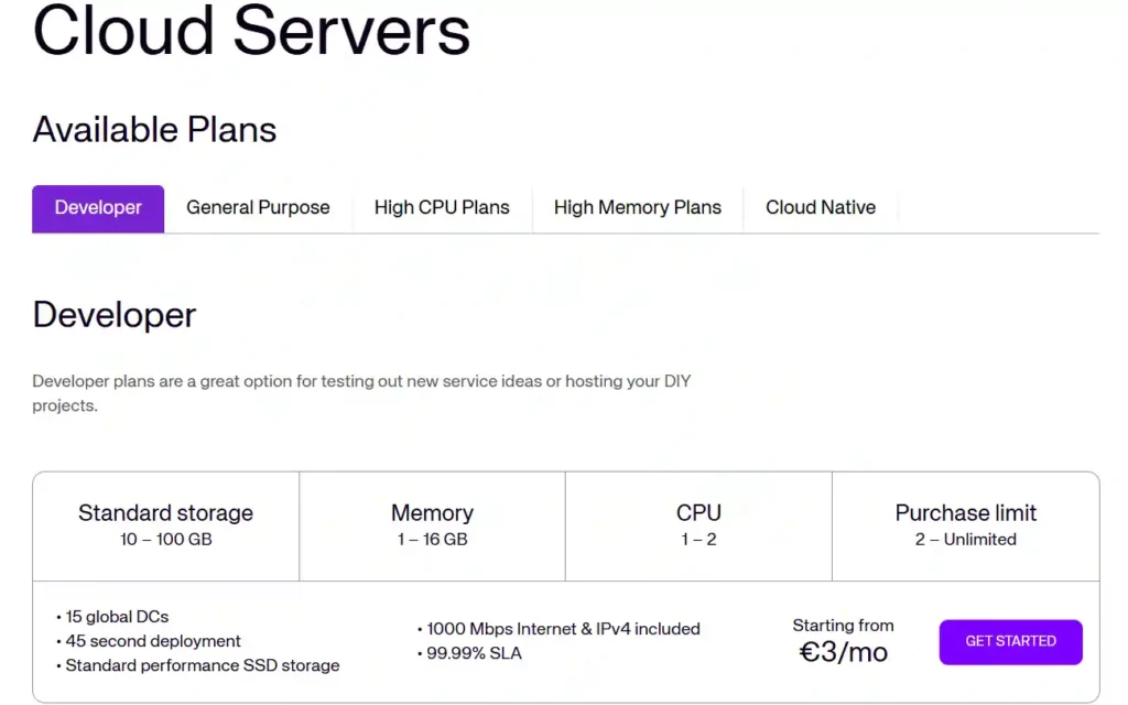 UpCloud Cloud Server Pricing