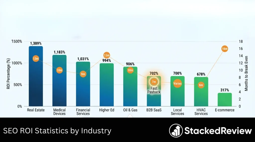 SEO ROI Statistics by Industry