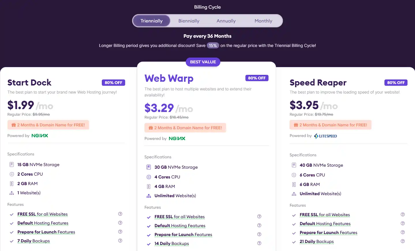 HostArmada Pricing Plans