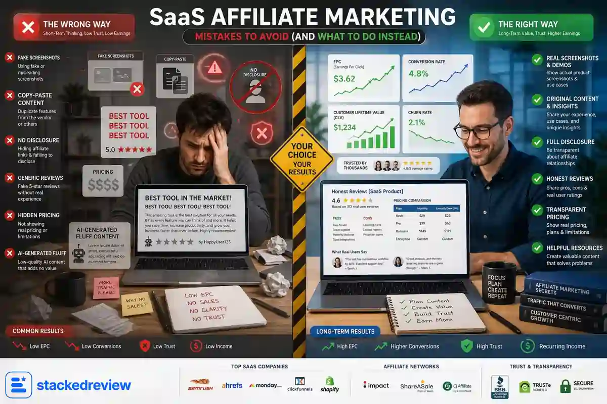 SaaS affiliate marketing mistakes to avoid