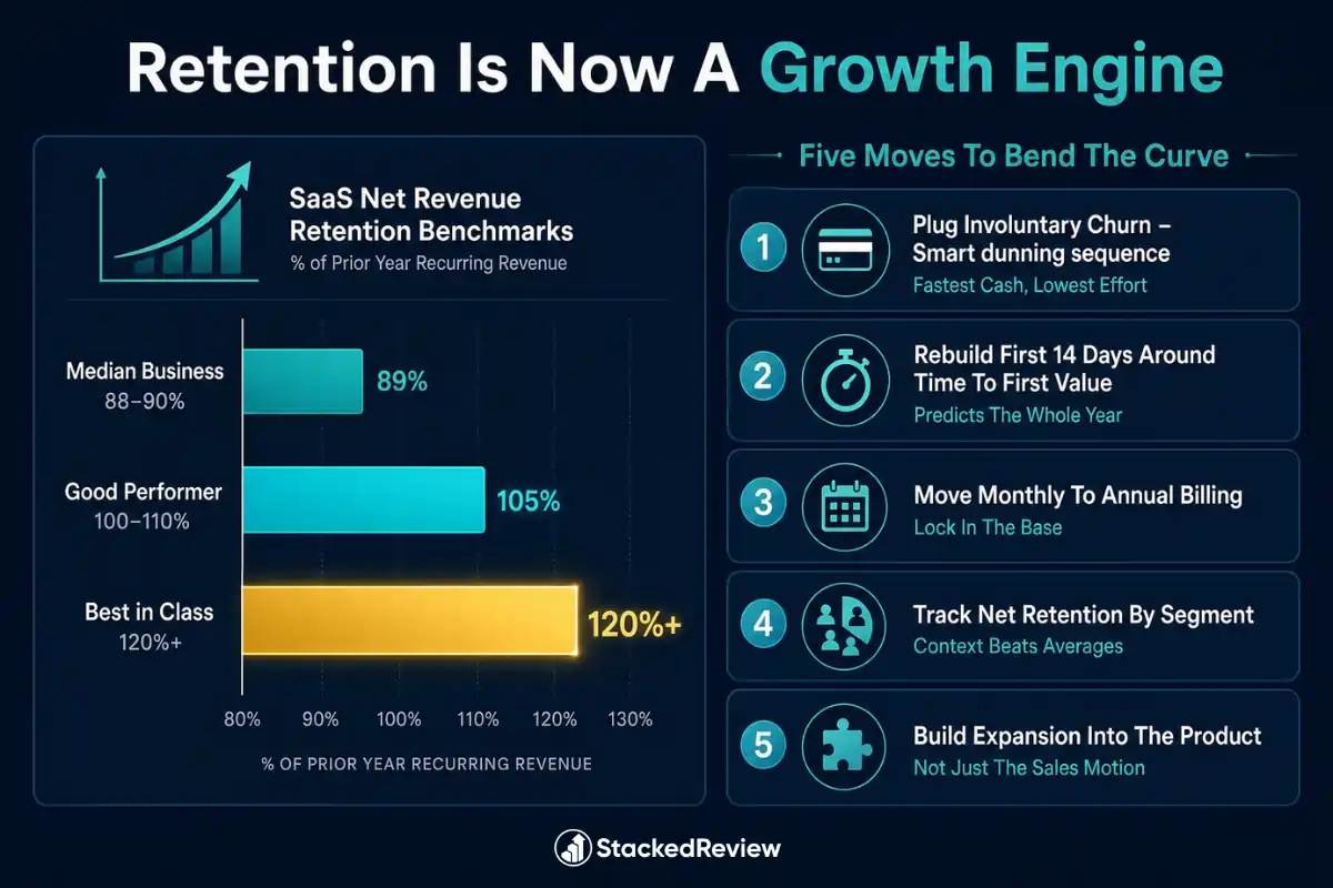 SaaS Retention Rate Statistics: 2026 Data and Projections 6 Applying customer retention benchmarks to growth strategies