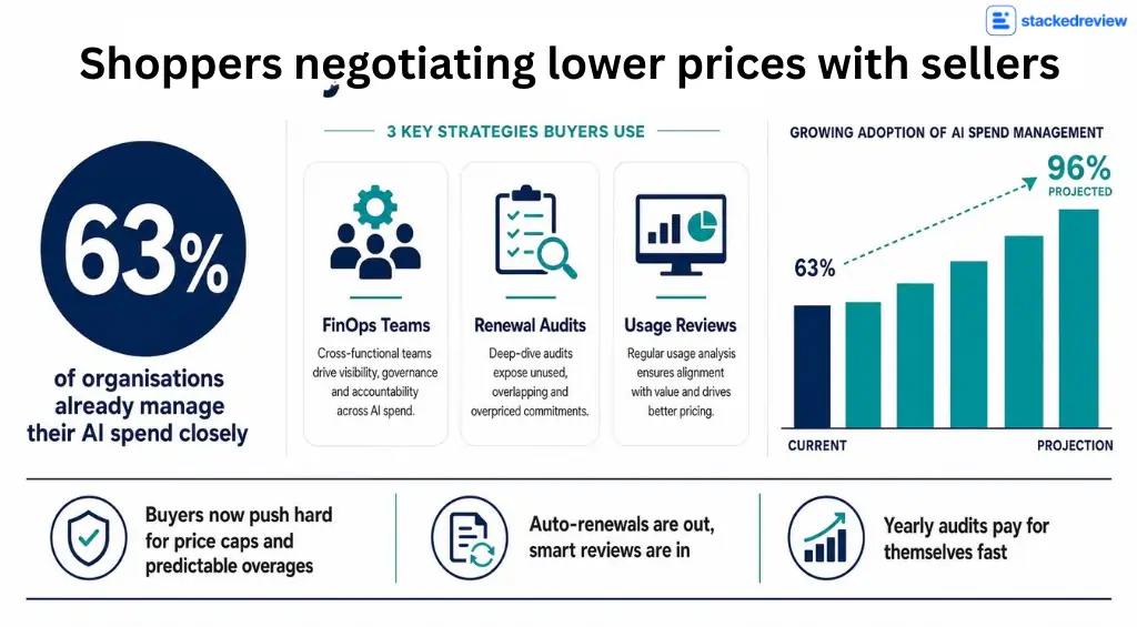 SaaS Pricing Statistics: 40+ Data Points for 2026 Budgets 5 Shoppers negotiating lower prices with sellers