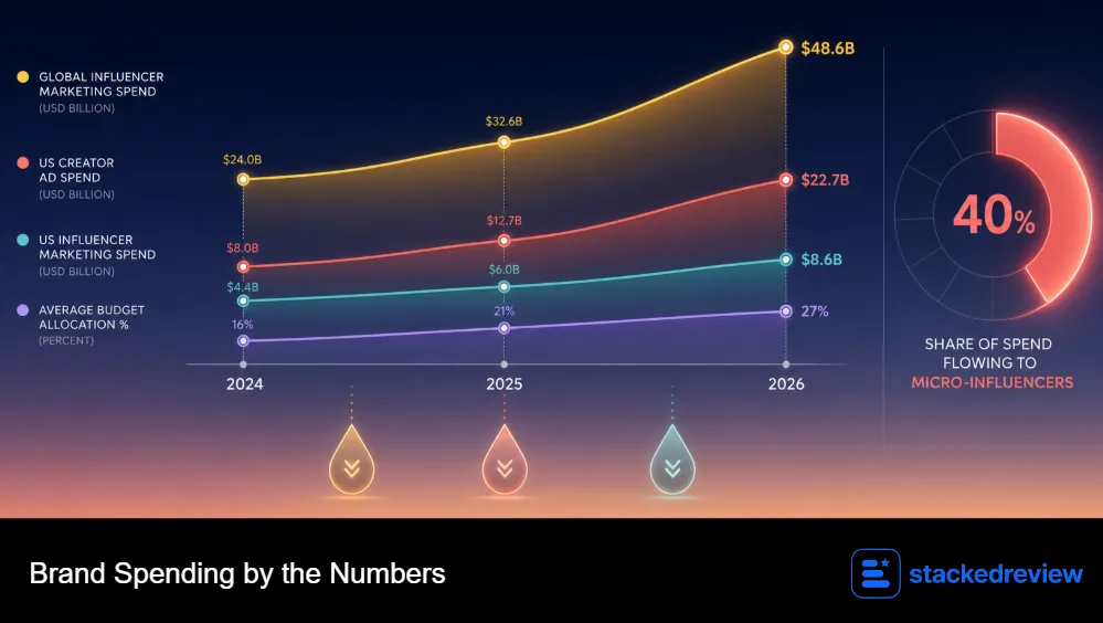 Creator Economy Statistics: Market Size and Income in 2026 6 Brand Spending by the Numbers