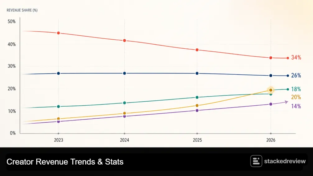Creator Economy Statistics: Market Size and Income in 2026 4 Creator Revenue Trends & Stats