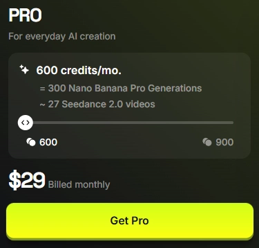 Higgsfield AI Pricing 2026: Full Plans and Credit Breakdown 4 Higgsfield Pro pricing