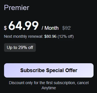 Kling AI Pricing 2026: Cheapest Plan Starts at Just $6.99 5 Kling AI Premier Plan