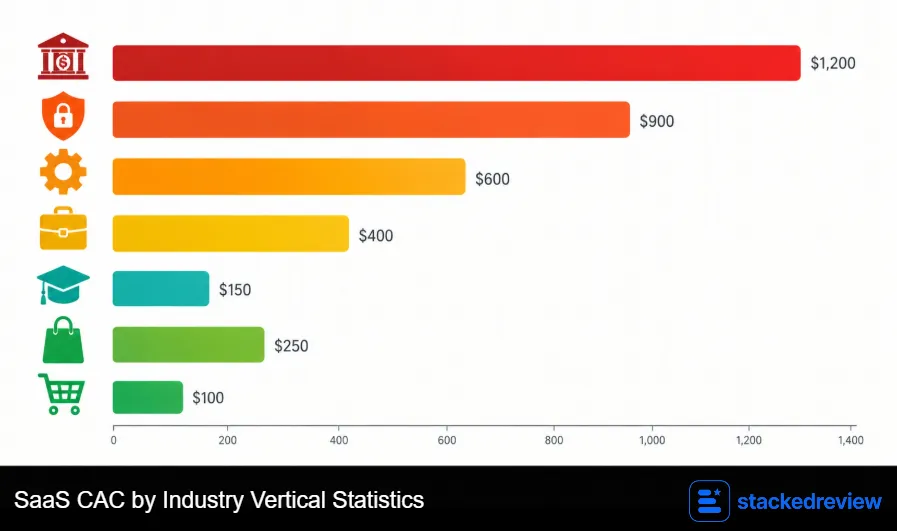 SaaS CAC by Industry Vertical Statistics