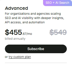 Semrush Pricing 2026: Plans, Add-Ons and Full Annual Costs 5 Semrush Advanced Plan