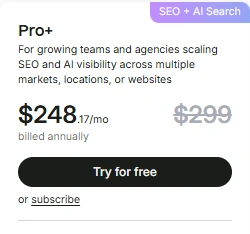 Semrush Pricing 2026: Plans, Add-Ons and Full Annual Costs 4 Semrush Pro Plan