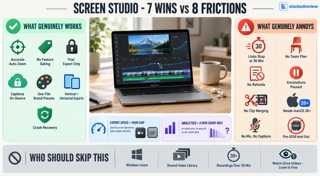 Screen Studio Review 2026: Mac Recorder Features & Pricing 15 Screen Studio drawbacks and honest user feedback